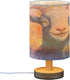 LFICRTAN Table LED Lamps Watercolor Goat Bedroom Night Light Bedside Lamps with USB Ports Nightstand Lamps Wood Base