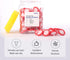 100 Pack PTFE Syringe Filters, 0.45µm 33mm Hydrophobic Filtration Non-Sterile Red