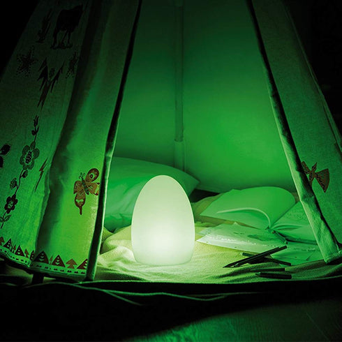8-Inch Dimmable 16 8 Mr.Go Rechargeable LED Egg Light - Baby Night Light with Remote, Colors & Brightness, Waterproof