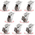 8Pcs 1.5 Inch Low Profile Swivel Casters Wheels, Small Heavy Duty Rubber