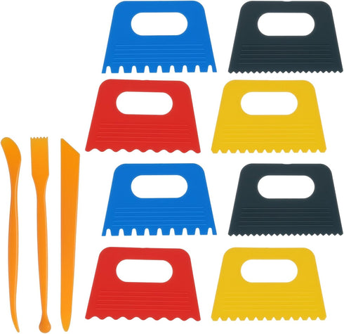 DOPENSPI 8PCS Plastic Paint Scraper Tool with 3PCS Scrapers, Paint Scrapers DIY Graffiti
