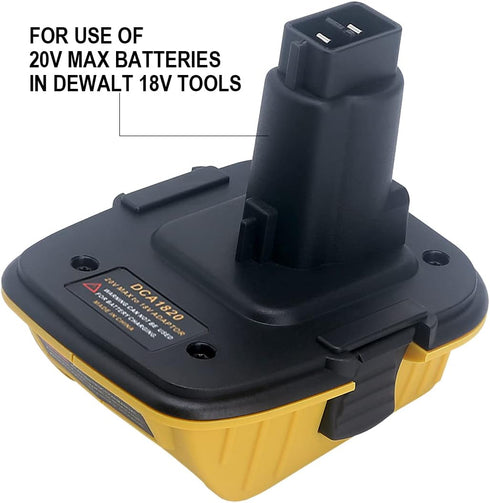 2-Packs DCA1820 18V to 20V Battery Adapter for Dewalt 20V MAX Lithium Battery, Replace for Dewalt 18Volts Tools