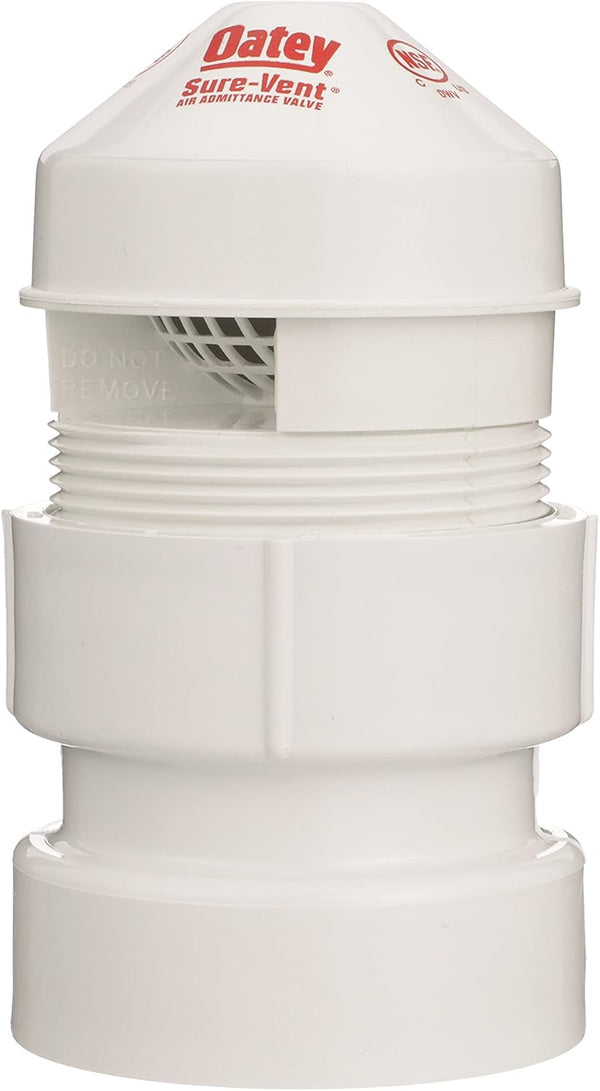 Oatey Sure-Vent 1-1/2 in.–2 in. 160 Branch, 24 Stack DFU Air Admittance Valve with White PVC Adapter