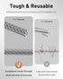 23 1/32" 110 lbs, Uniclife Picture Hanging Wire, Feet Picture Wire Kit with D-Ring Hangers, Stainless Steel Wire Rope