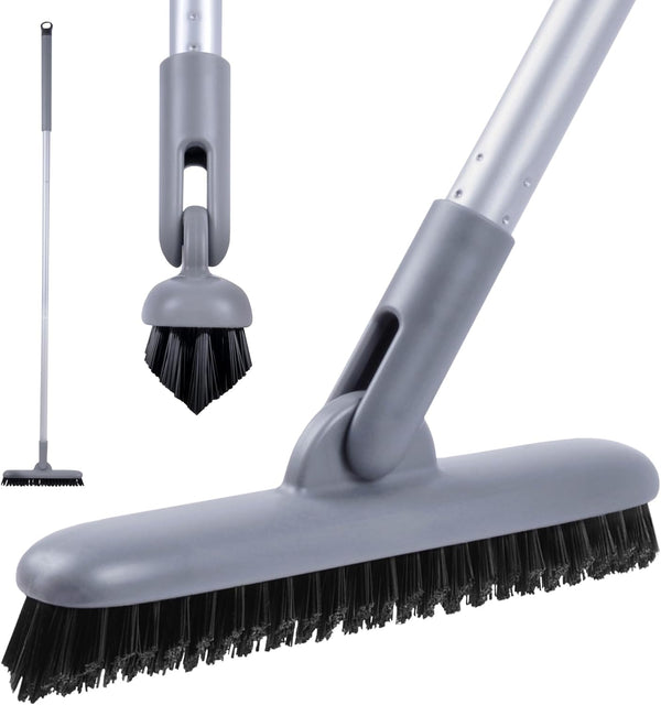 DSV Standard Grout Scrub Brush with Long Handle, 50'' Tile Grout Scrubber,