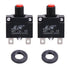 13 Amps Thermal Circuit Breakers, 125/250V AC 32V DC Push Button Manual Reset Overload Protector Switch 2 Pack