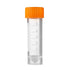 Eowpower 50pcs 5ml Flat Bottom Plastic Graduated Vial Storage Container Test Tubes with Screw Caps