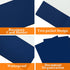 Two Pocket Folders, 50 Pack Blue File Folders with Pockets for Letter Size Paper, Thick Paper for School, Office,