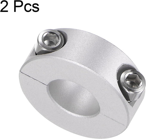 2pcs Double Split Shaft Collar for 16mm Shaft, Set Screw Clamp-On Collars