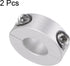 2pcs Double Split Shaft Collar for 16mm Shaft, Set Screw Clamp-On Collars