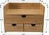 Sorbus Bamboo Desk Organizer - 3-Tier 100% Bamboo Desktop Organizers with 3 Drawers & Shelf