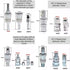 8pcs BSP 1/2" Air Hose Coupler Quick Connector Set for Pneumatic Plug Socket