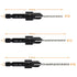 3 Pack Countersink Drill Bit Set #10#12#16, 3in1 Woodworking Counterbore Hole Saw Drill Bits, Depth Adjustable M2 Pilot Drill Bits, 82-Degree Chamfer, 1/4"Hex Shank, with 1 Allen Wrench