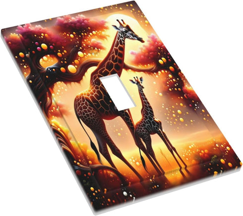 Sturin 1 3X5 Beautiful Giraffe Wall Plate Light Switch Cover Gang Single Toggle Toggle Switch Art Plates