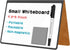 Portable Reusable Dry Erase Board, Double-Sided White Board with PU Cover 9.5"x6.6", Marker and Wipe Cloth