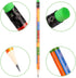 Kolewo4ever 200 Pieces Colorful Building Block Wood Pencils with Top Erasers for Kids Birthday Goody Bag Bulk Filler