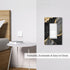 Black Gold Marble Single Gang Rocker Light Switch Plate Cover, Decorative Wall Plate for Home, Bedroom, Kitchen