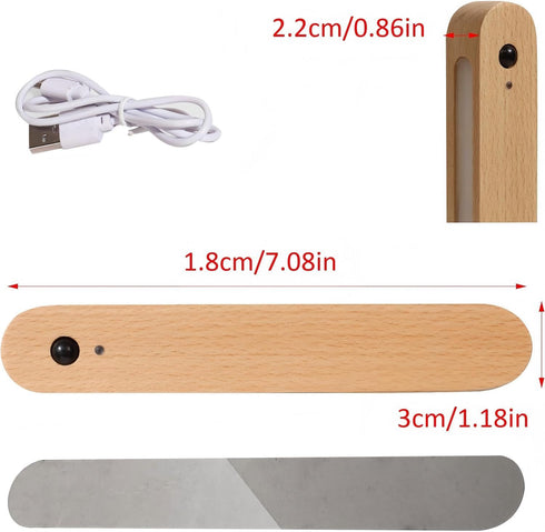 HBGFHG Closet LED Motion Sensor Night Light Battery Operated Wall Light-USB Rechargeable Magnetic Light with Warm White