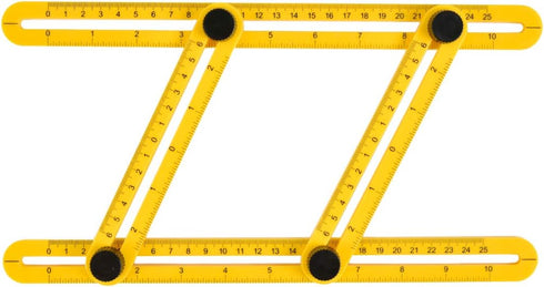 POWERTEC Multi Angle Measuring Ruler for Woodworking, Crafting, and Tile Cutting, ABS Plastic Angle Finder