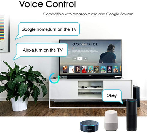 MOES WiFi Smart IR Remote Controller, Universal Remote Blaster for AC TV DVD, Compatible with Alexa and Google Assistant