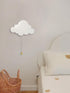 HANVOWS 3V 3000K Cloud Light Battery-Operated Wall Lamp for Nursery Kids Bedroom & Baby Room with Pull-String Switch