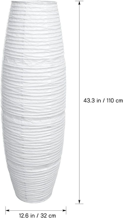 43.3 Inch BESPORTBLE Paper Lamp Shade Cover for Floor and Bedside Lamps Foldable Vertical Lampshade Decorative Paper