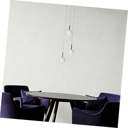 8 Inch ULTECHNOVO Frosted Glass Globe Lamp Shade round White Milk Glass Replacement for Pendant Light Wall Sconce