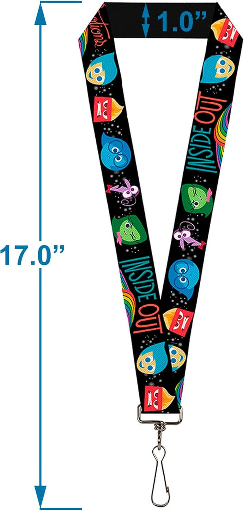 Buckle Down Lanyard, 1.0-Inch Inside Out/Emotion Expressions, Every Day is
