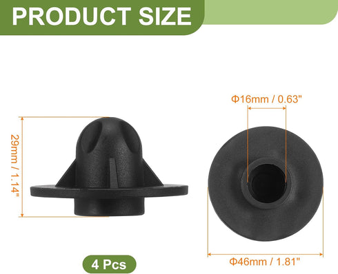 4Pcs 0.63 Inch uxcell Camping Chair Foot Cover, Plastic Table Legs Feet Covers Furniture Floor Protector for Outdoor