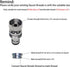 Dishwasher Snap Coupling Adapter - Quick Connection for Shower Hose, Garden Hose, Sink to Hose Adapter