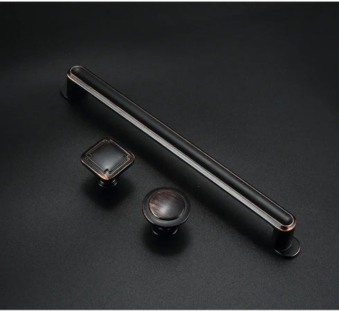 Aoleegatt Black Zinc Alloy Bedside Table Handle, Minimalist Cabinet Pulls for Furniture Hardware,