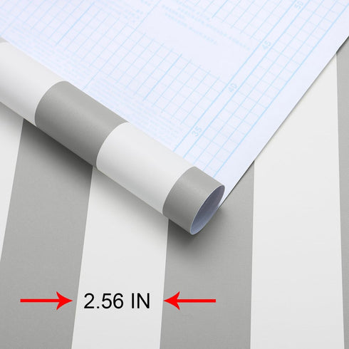 Erfoni Grey and White Striped Contact Paper, Peel and Stick Wallpaper for Livingroom Decor, 17.7"x118"
