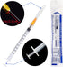 15Pack 1ml/cc Plastic Sterile Syringes with 25Ga and Cap, Individually Packaged for Scientific Labs and Industrial