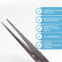 High Precision Lab Tweezers, 6" (15.2 cm) Fine Strong Point Stainless Steel