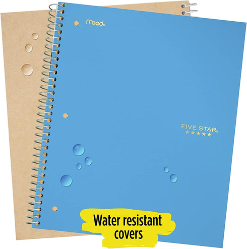 Five Star Spiral Notebook, 1 Subject, College Ruled Paper, 100 Sheets, Yellow, 11" x 8-1/2" (73475)