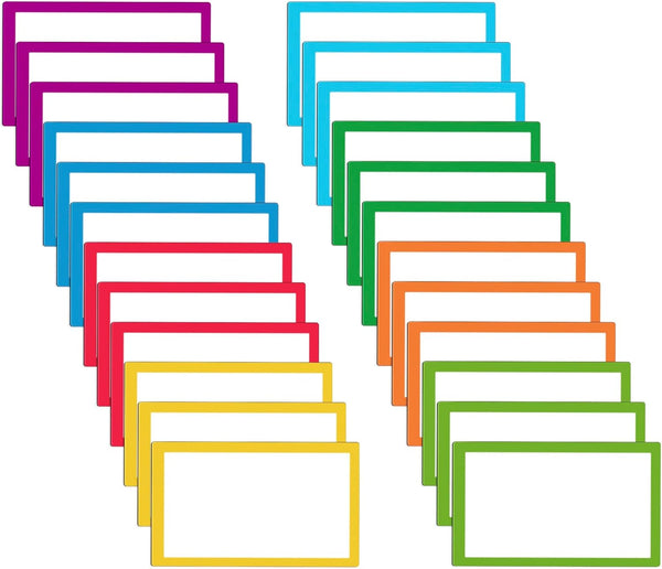 TOTiyea 32 Pack Magnetic Dry Erase Labels - Name Magnets for Whiteboards, 3 x 5 Inches, Back to School