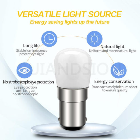B15 AC85-265V Pack 2 Ruiandsion Vacuum Cleaner Light White Double Contact Bayonet Base for Hallway Wall Sconces Lamp