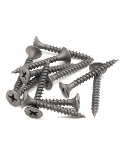 100pcs #6 x 1-1/8" Flat Head Phillips Drywall Screws - Fine Thread Sharp Point Wood Screw, Carbon Steel 1022A