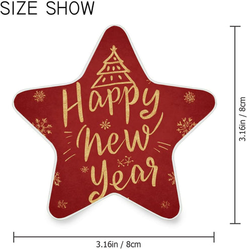 Pfrewn Happy New Year Night Light Plug in for Kids Adults Boys Girls Babies Winter Snowflake Night Lights Led Auto