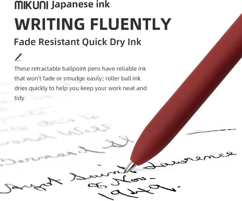 Gel Pens, 5 Pcs 0.5mm Fine Point Smooth Writing, High-End Series Black Ink for Journaling School Office (Vintage)