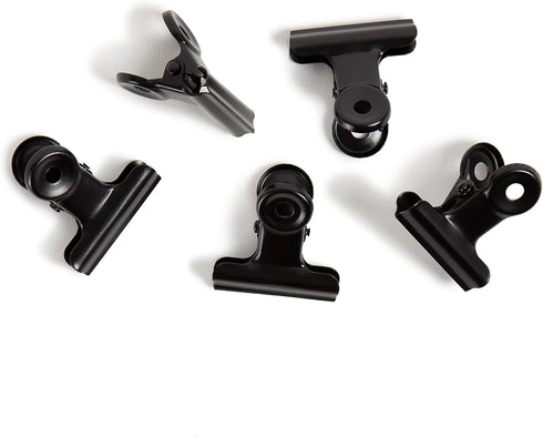U Brands 20 Count Black Bulldog Clips, Office Organization Supplies, 1.25 Inch