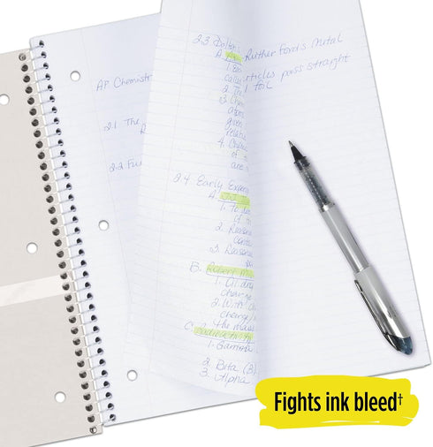 Five Star Style Spiral Notebooks + Study App, 3 Pack, 1 Subject, 11" x 8-1/2", College Ruled Paper, 100 Sheets