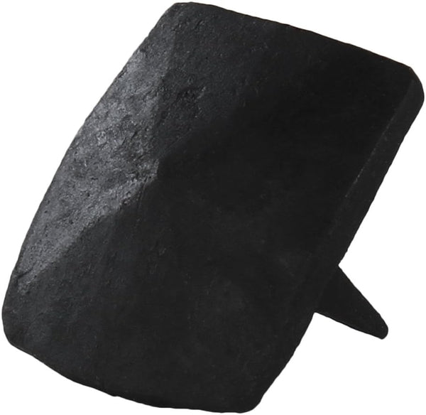 A29 Set of 6 Square Pyramid Decorative Iron Nails, 1 1/4 X 1 Inch, Natural Black Iron Finish