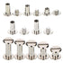 Chicago Screws Binding Screw Leather Screw Nail Rivet Button Solid Belt Tack - Silver M5x1/4 to 11/16 Inches
