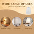 TOPWEL 2Pcs 4.523.93inch 30mm White Frosted Plastic Horseshoe Lampshades Flat Head Oval Chandelier Shade with Upper