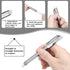 Retractable Mechanical Eraser Pen, 12 Pieces, Clear Black, Bulk Style Erasers, Refill for Daily Study, Office, Painting
