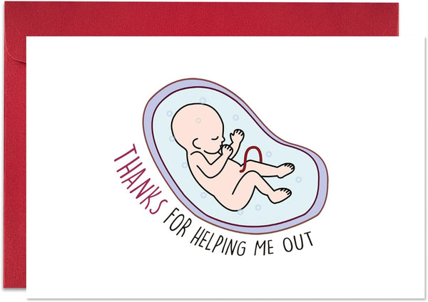 Cute Thank You Card for Midwife, Doula, OBGYN, Labor and Delivery Nurse Appreciation Card