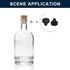 uxcell 20 Pieces Black Rubber Stopper, J6 Waterproof Plug for 5.5-6mm/0.22-0.24" Hole