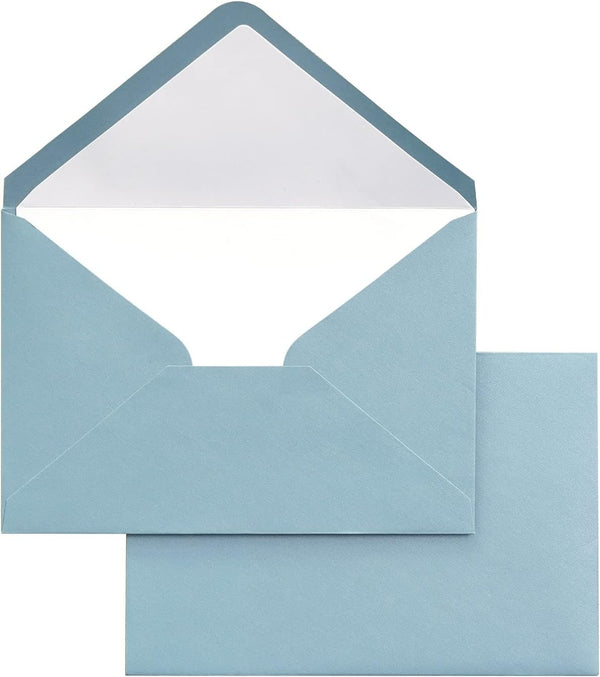 PONATIA 50PCS/Pack A4 Envelopes for Weddings Invitations, Birthday Party Cards, Gift Cards (Dusty Blue, A4)