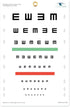 E Eye Chart Visual Acuity Chart for Eye Exams, 10 Feet (9x14 Inches)